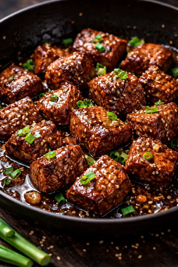 Asian-inspired garlic butter steak bites with ginger, soy, and sesame oil