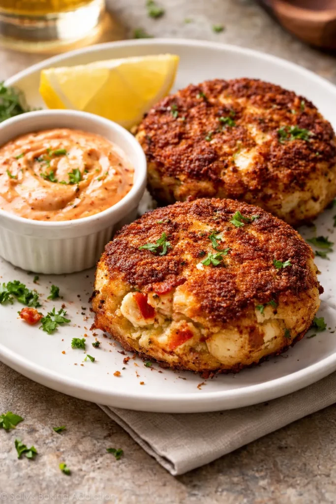 Cajun crab cakes with sriracha remoulade