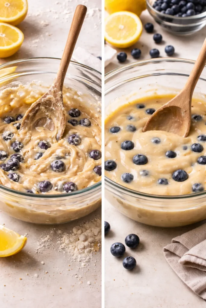 Contrast between under-mixed and well-mixed batter in bowls
