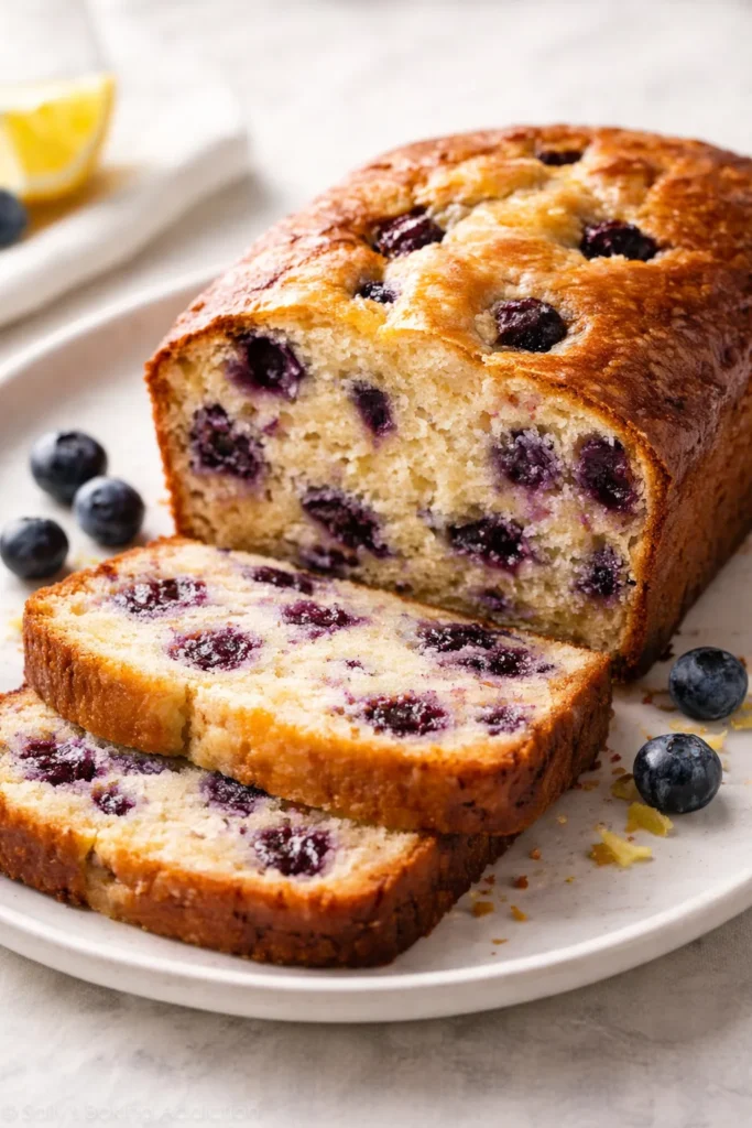 Loaf slice with a moist tender crumb on a plate
