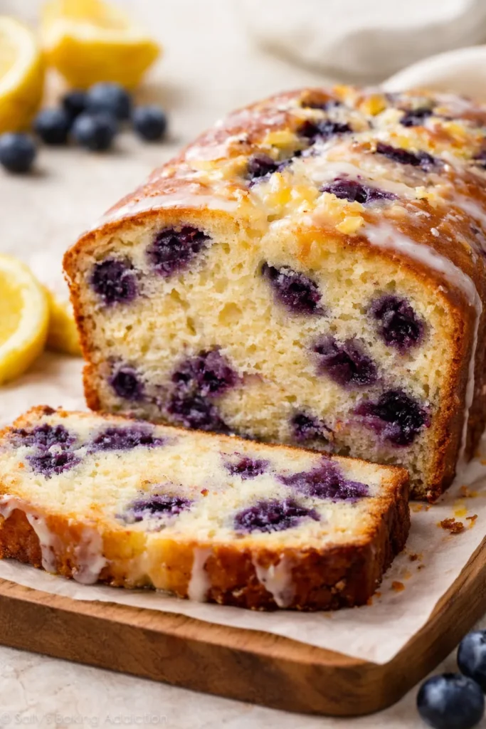 Cross-section of a loaf with a moist, glossy crumb