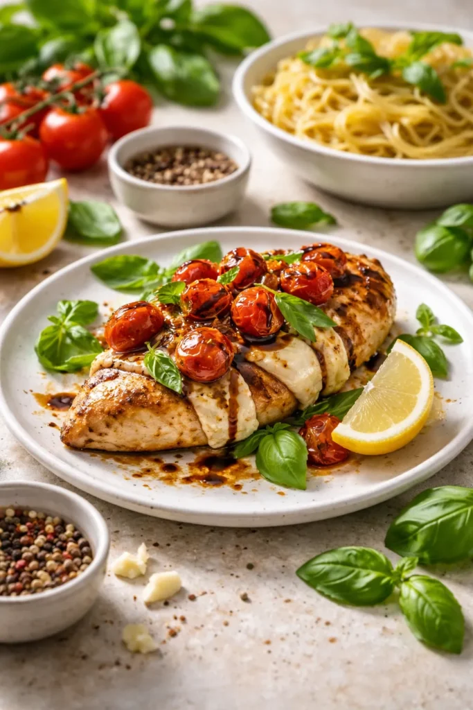 Simple plated dish with fresh ingredients to represent accessible, worth-trying TikTok recipes