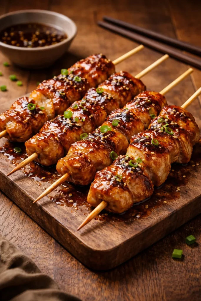 Yakitori skewers with tare glaze