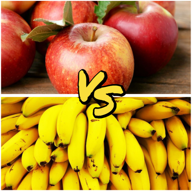 fiber in Banana vs Apple