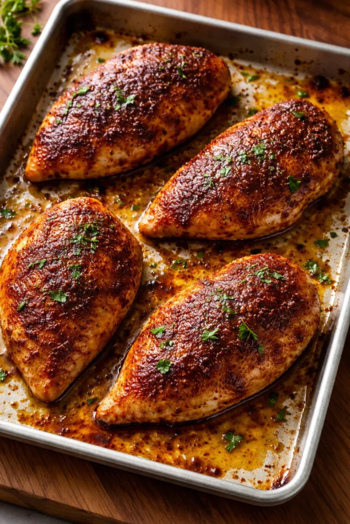 Chicken with caramelized brown sugar paprika crust