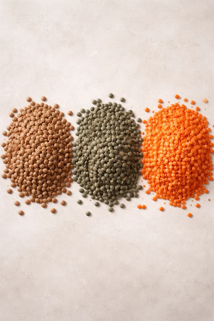 Heaps of lentil varieties on neutral background